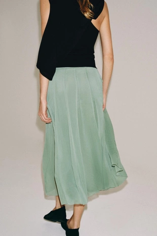 Юбка миди — коллекция Zara «Zw»- Заказать в России