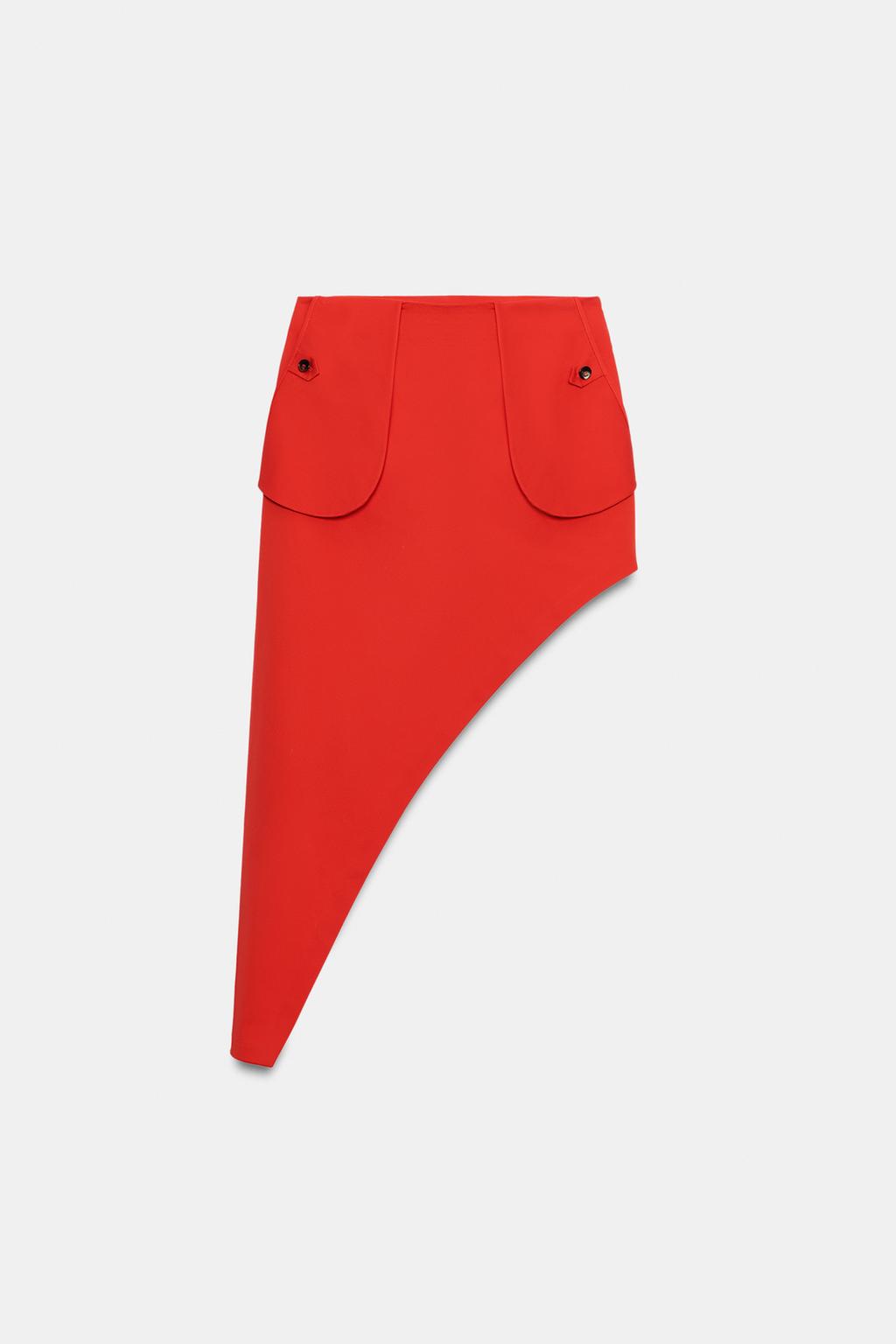 ЮБКА АСИММЕТРИЧНОГО КРОЯ С КАРМАНАМИ — коллекция Zara «ZW»