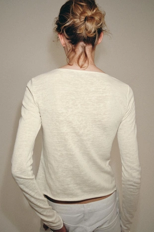 Футболка в стиле рустик на пуговицах- Заказать в России