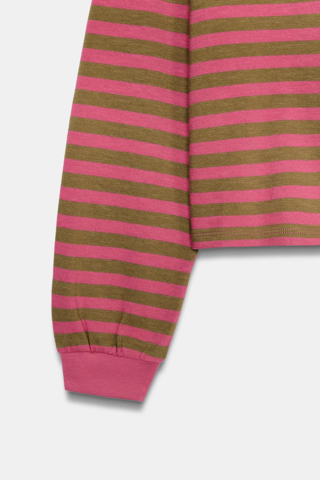 ФУТБОЛКА В ПОЛОСКУ С ДЛИННЫМИ РУКАВАМИ