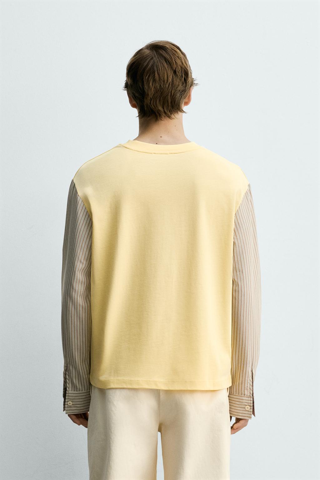 ФУТБОЛКА  С КОНТРАСТНЫМИ РУКАВАМИ