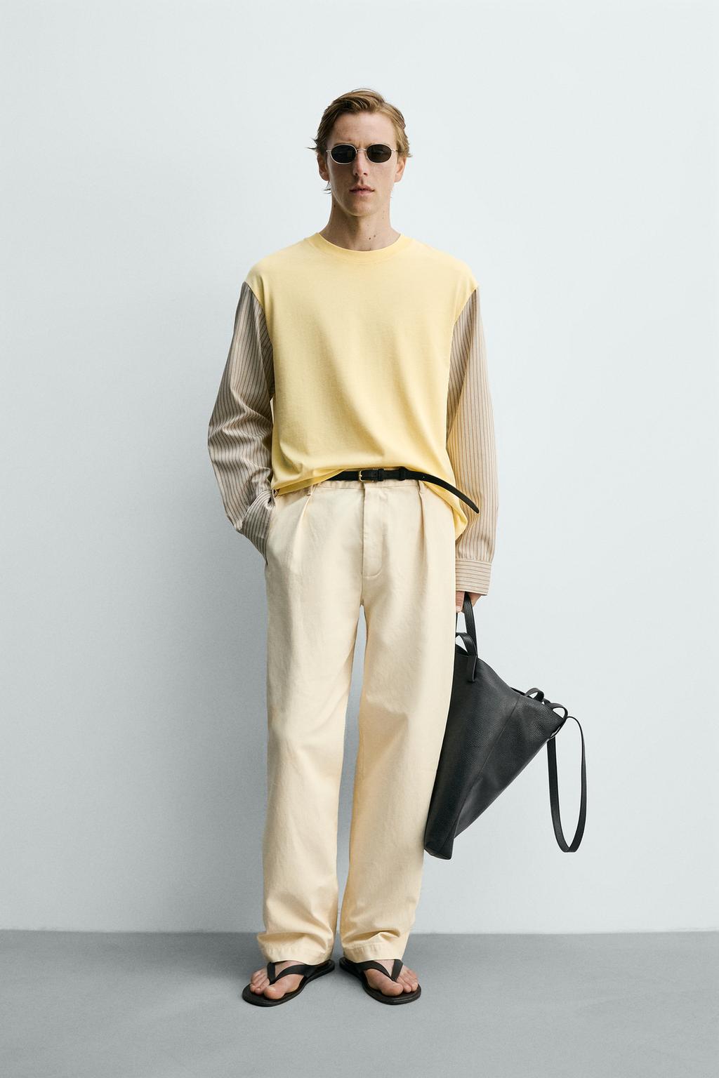 ФУТБОЛКА  С КОНТРАСТНЫМИ РУКАВАМИ