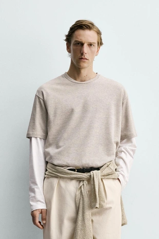 Футболка свободного кроя в полоску- Заказать в России