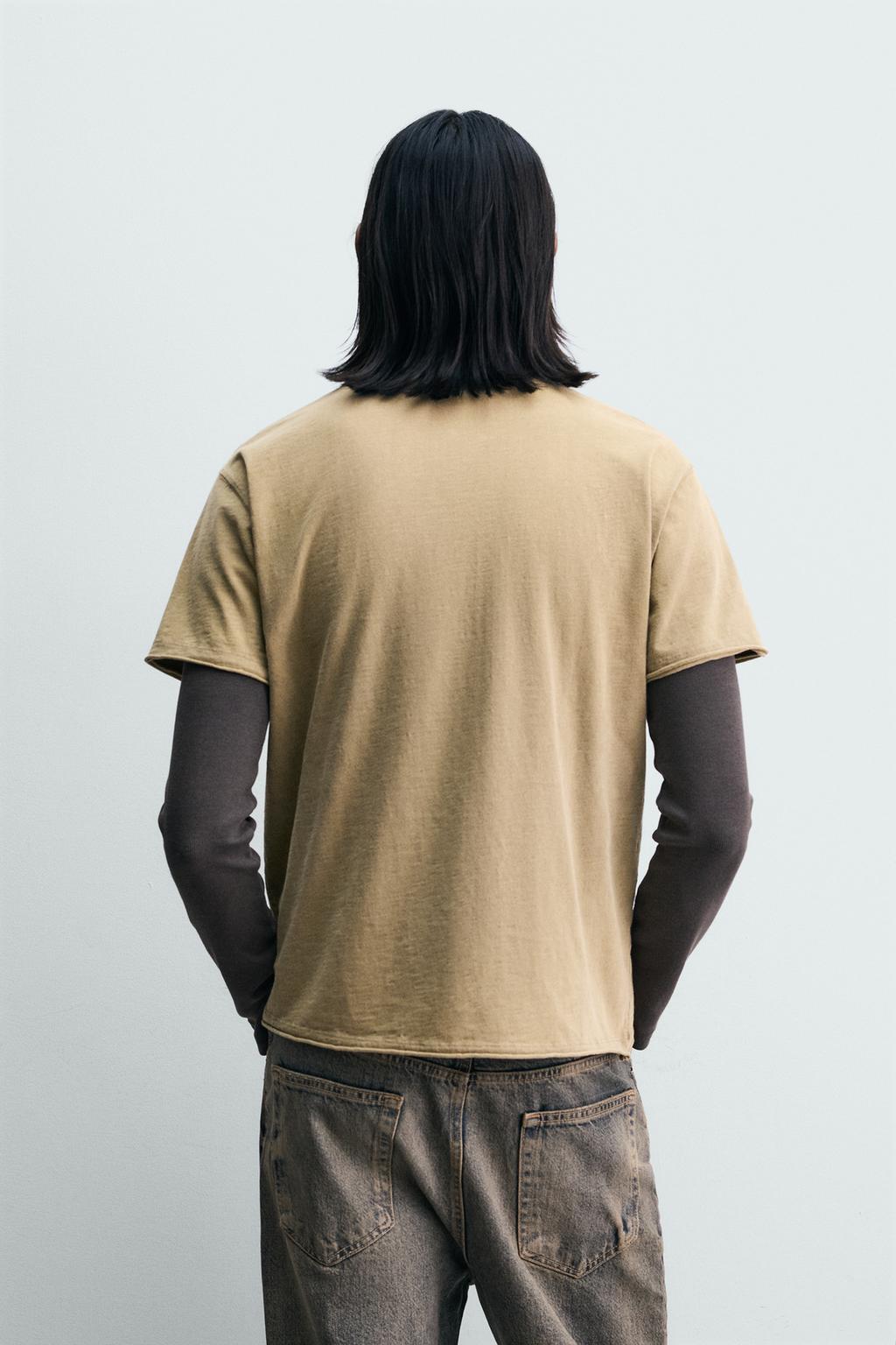 ФУТБОЛКА С НАДПИСЬЮ И ЭФФЕКТОМ ПОТЕРТОСТИ