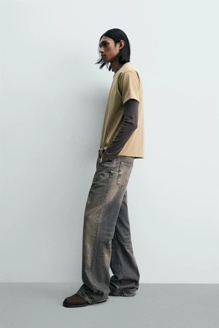 Футболка с надписью и эффектом потертости- Заказать в России