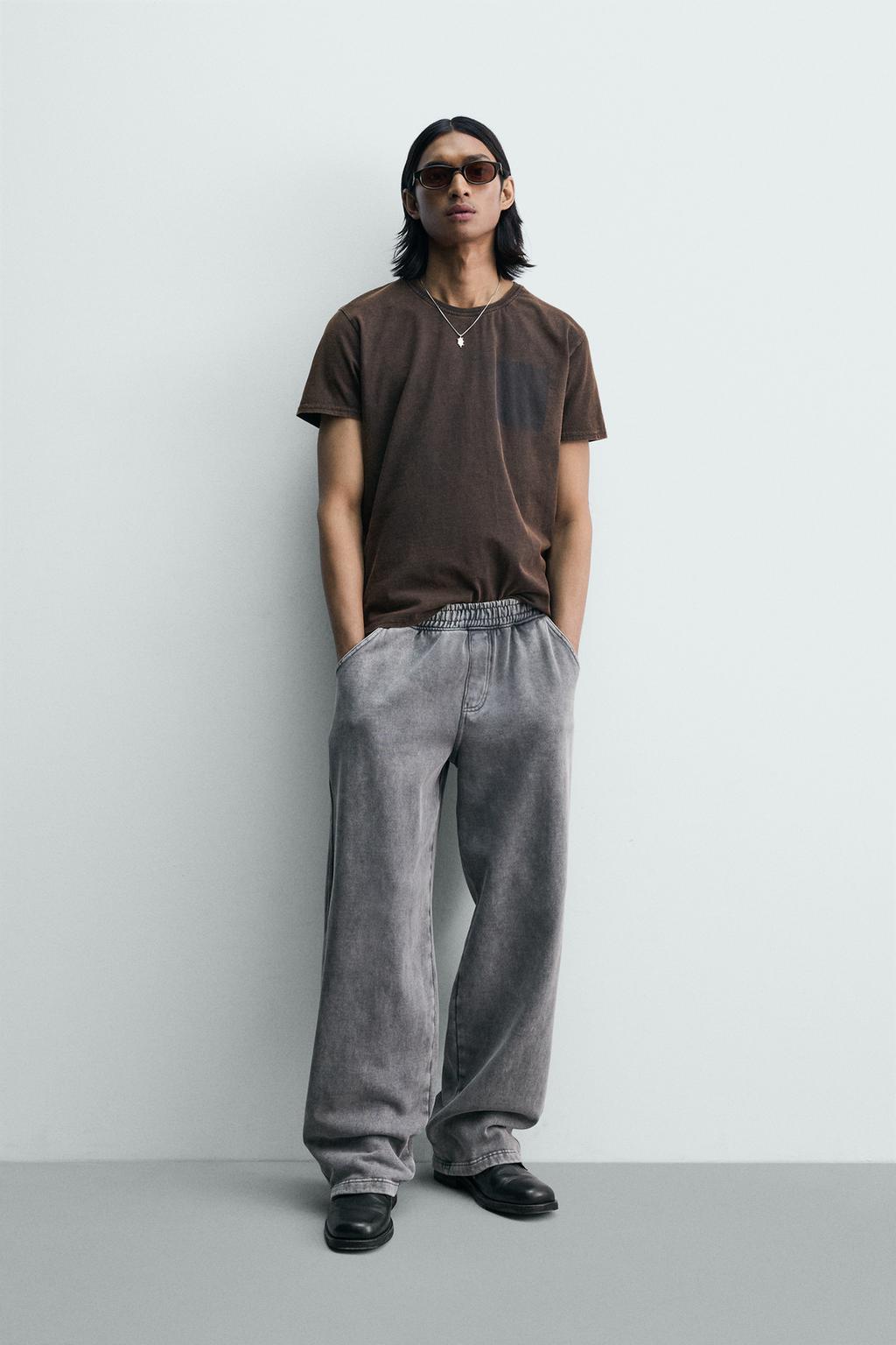 ФУТБОЛКА С НАДПИСЬЮ И ЭФФЕКТОМ ПОТЕРТОСТИ