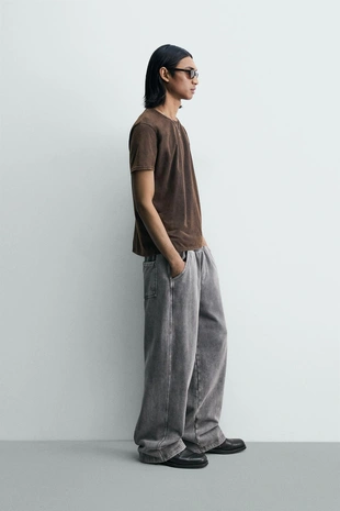 Футболка с надписью и эффектом потертости- Заказать в России