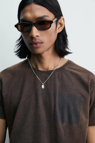 Футболка с надписью и эффектом потертости- Заказать в России