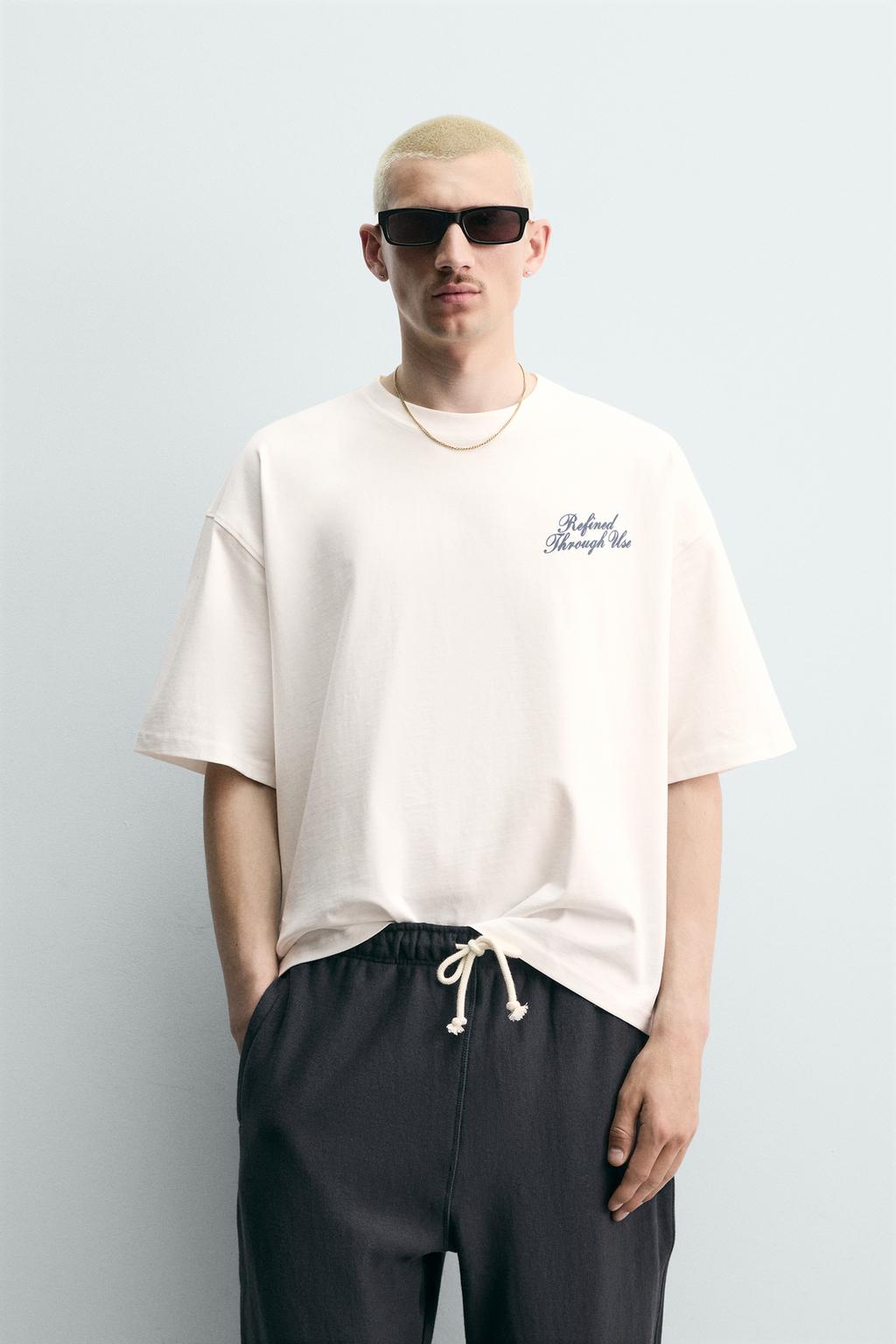 ФУТБОЛКА СВОБОДНОГО КРОЯ С ПРИНТОМ