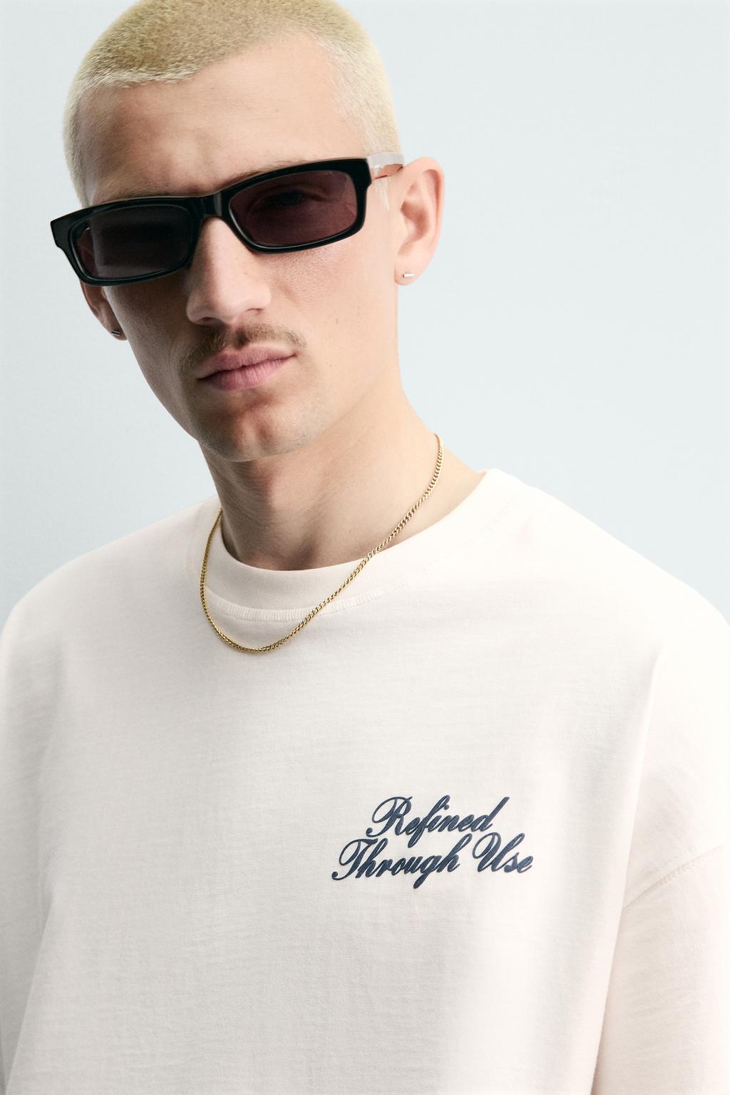 ФУТБОЛКА СВОБОДНОГО КРОЯ С ПРИНТОМ