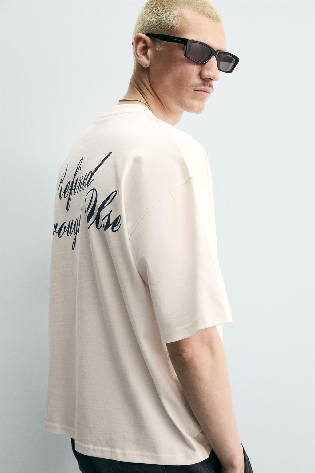 ФУТБОЛКА СВОБОДНОГО КРОЯ С ПРИНТОМ