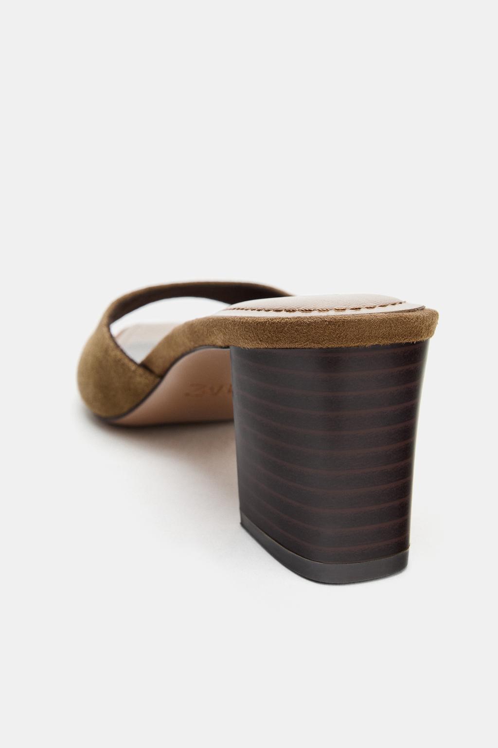 БОСОНОЖКИ НА ШИРОКОМ КАБЛУКЕ ИЗ ЗАМШИ