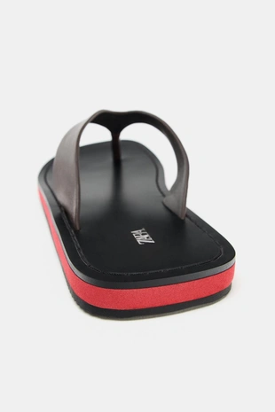 Кожаные сандалии на плоской подошве- Заказать в России