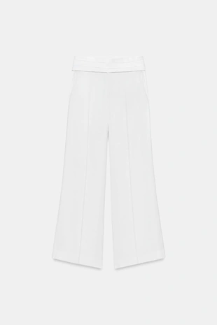 Брюки из смесового льна с поясом-корсетом — Zw Collection- Заказать в России