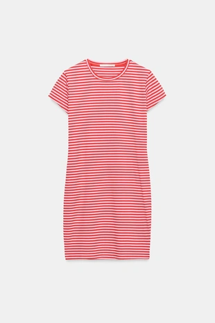 Короткое платье в полоску- Заказать в России