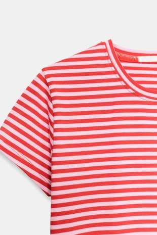 Короткое платье в полоску- Заказать в России