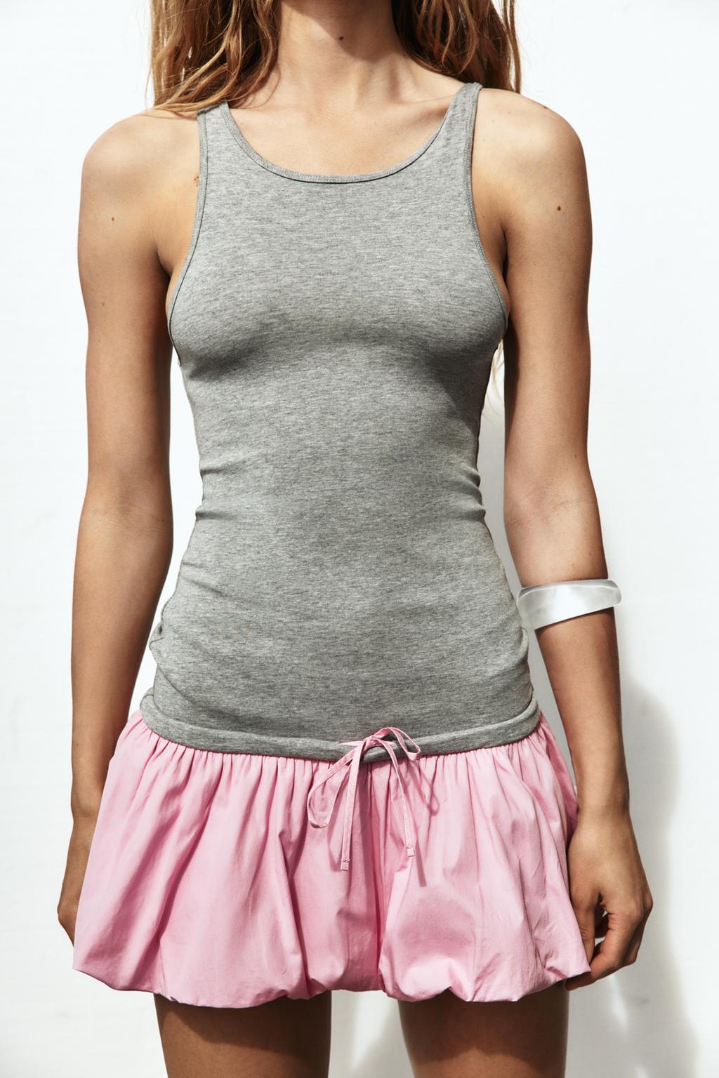 КОМБИНИРОВАННОЕ ОБЪЕМНОЕ ПЛАТЬЕ