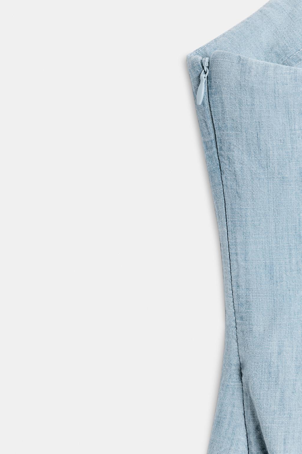 МИНИ-ПЛАТЬЕ ИЗ ДЕНИМА TRF С КЛИНЬЯМИ