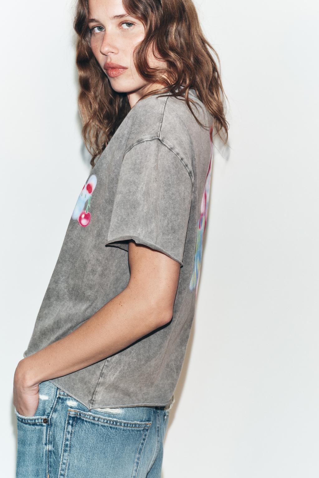 ФУТБОЛКА С ЭФФЕКТОМ ПОТЕРТОСТИ ÁNGELA BACHER