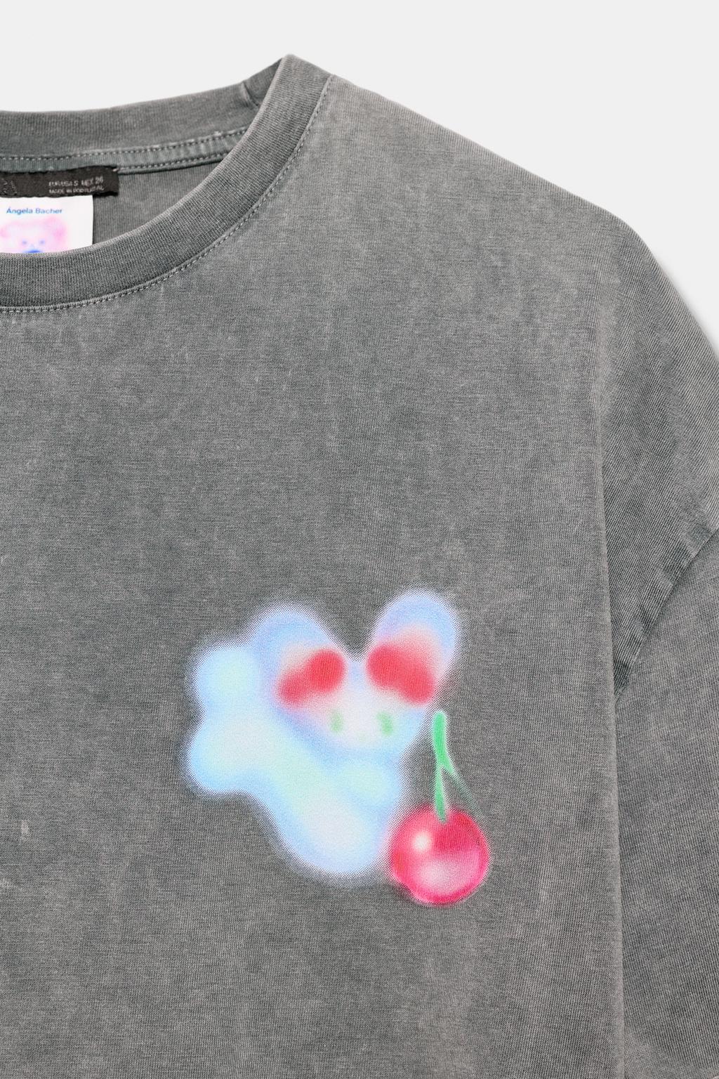 ФУТБОЛКА С ЭФФЕКТОМ ПОТЕРТОСТИ ÁNGELA BACHER