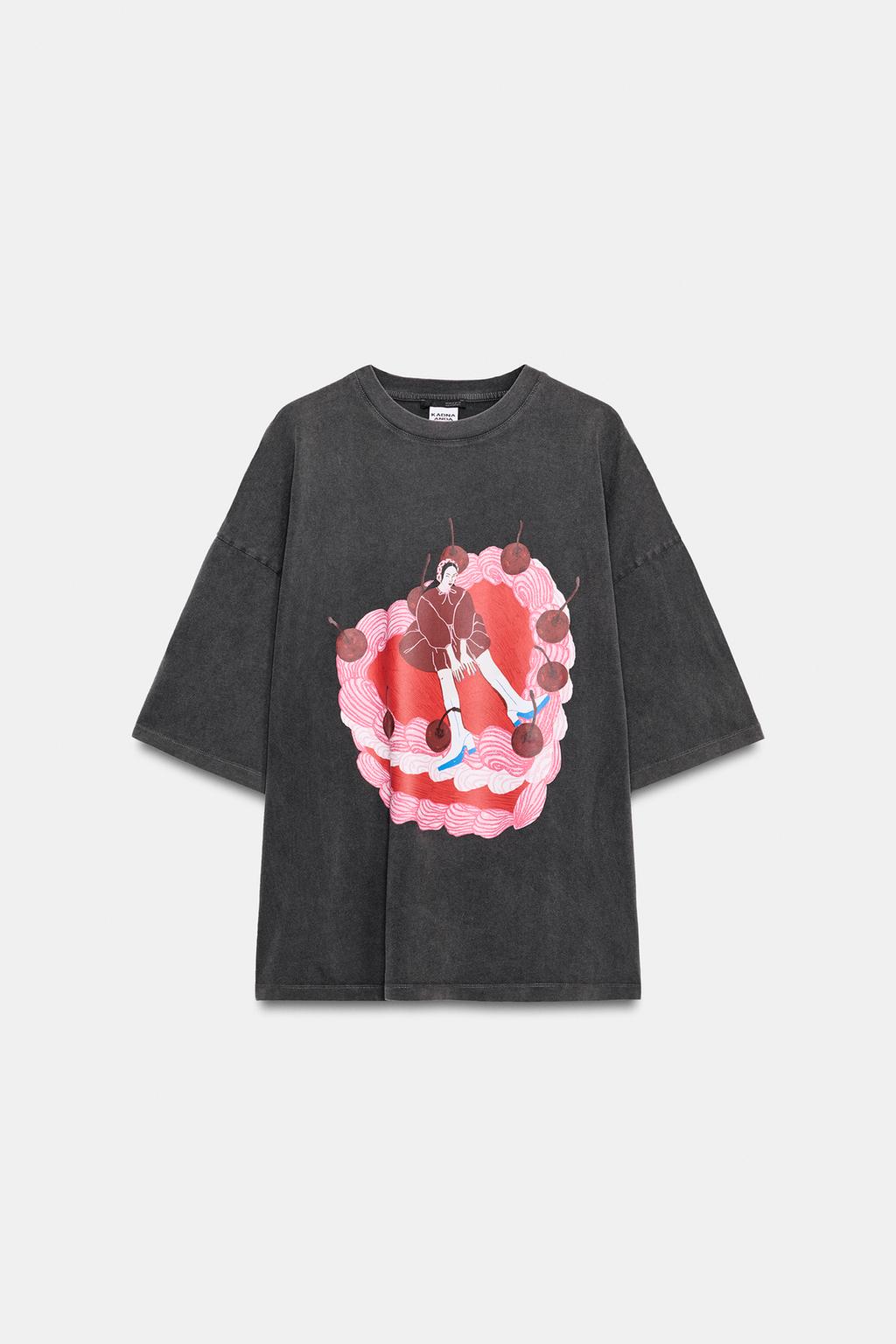 ФУТБОЛКА ИЗ ТКАНИ С ЭФФЕКТОМ ПОТЕРТОСТИ KADNA ANDA