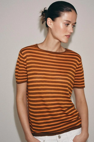 Трикотажный топ в полоску