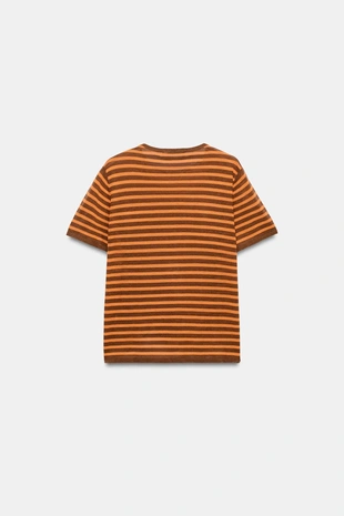 Трикотажный топ в полоску- Заказать в России