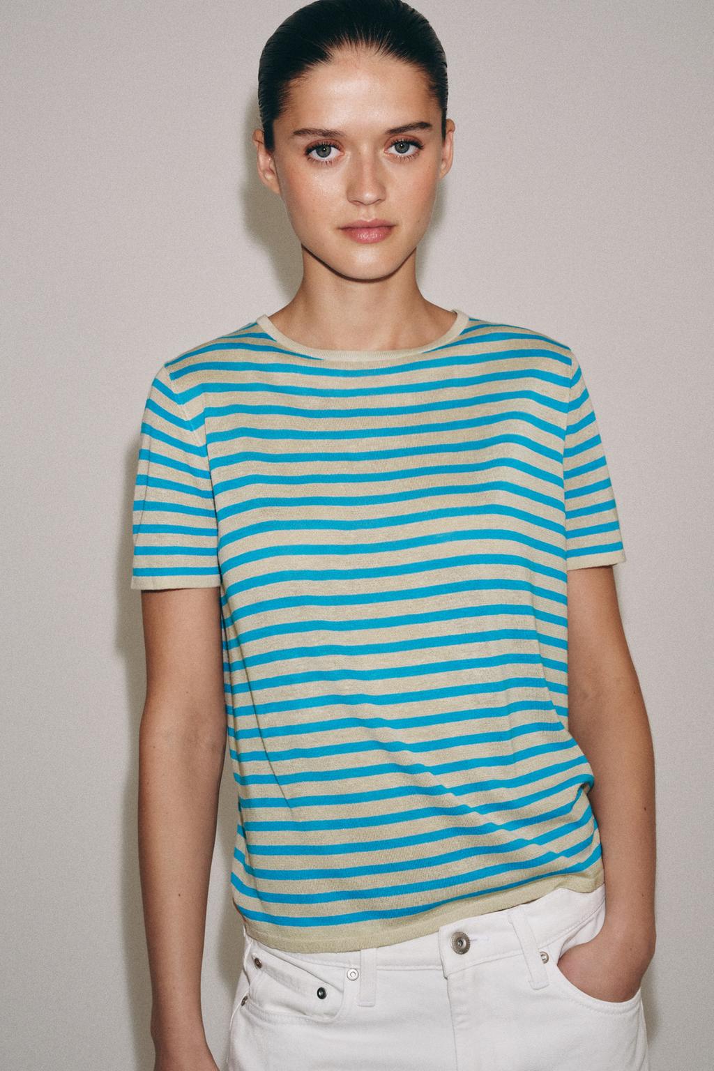 ТРИКОТАЖНЫЙ ТОП В ПОЛОСКУ