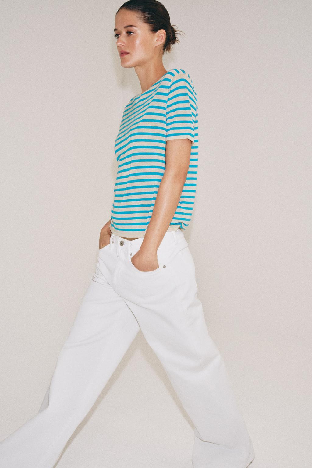 ТРИКОТАЖНЫЙ ТОП В ПОЛОСКУ