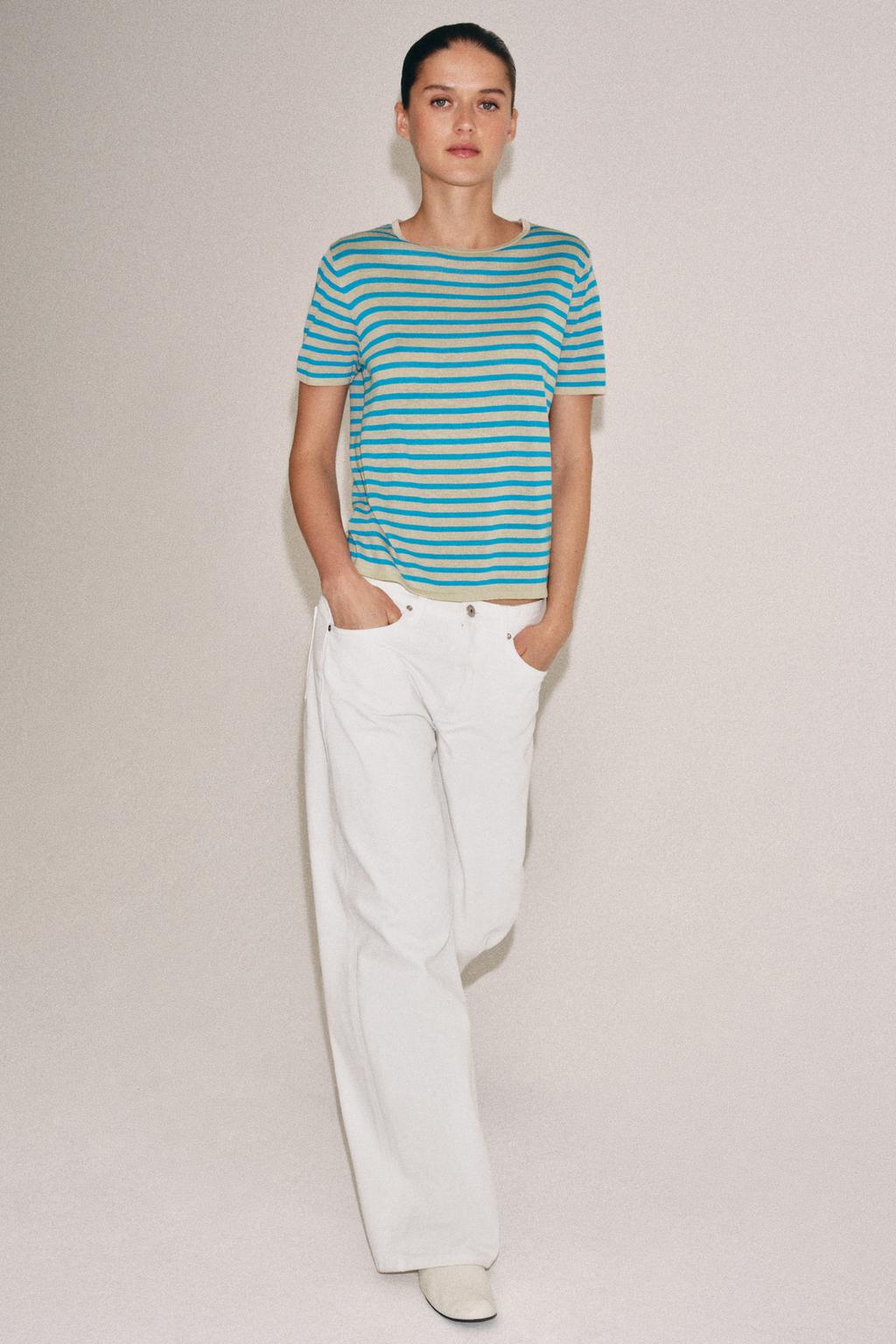 ТРИКОТАЖНЫЙ ТОП В ПОЛОСКУ