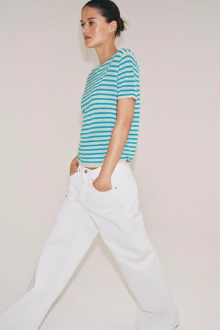 Трикотажный топ в полоску