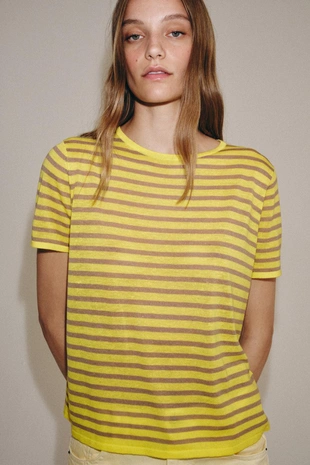 Трикотажный топ в полоску