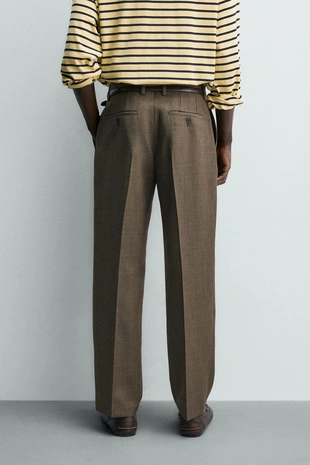 Брюки Regular Fit из 100% шерсти- Заказать в России