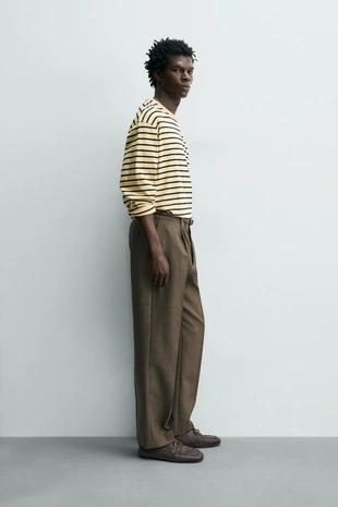 Брюки Regular Fit из 100% шерсти- Заказать в России