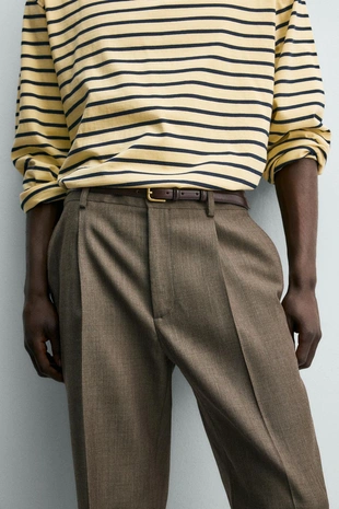 Брюки Regular Fit из 100% шерсти- Заказать в России