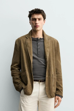 Блейзер  из замши- Заказать в России