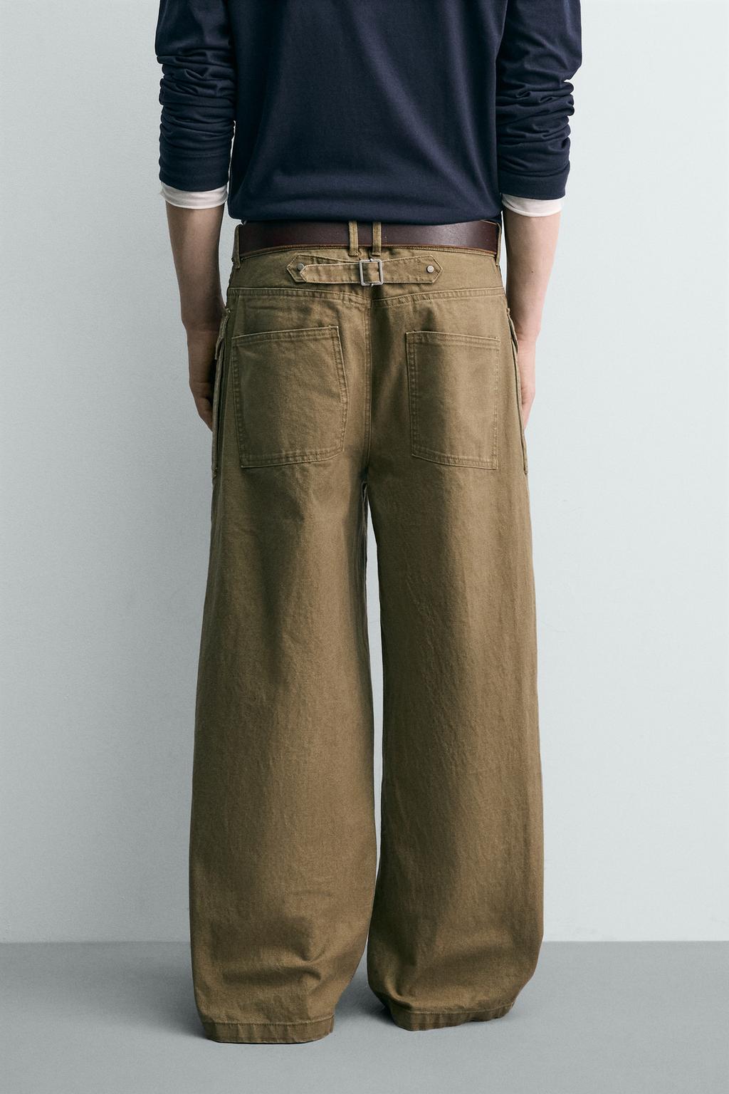 БРЮКИ свободного кроя СО ШЛЕВКОЙ