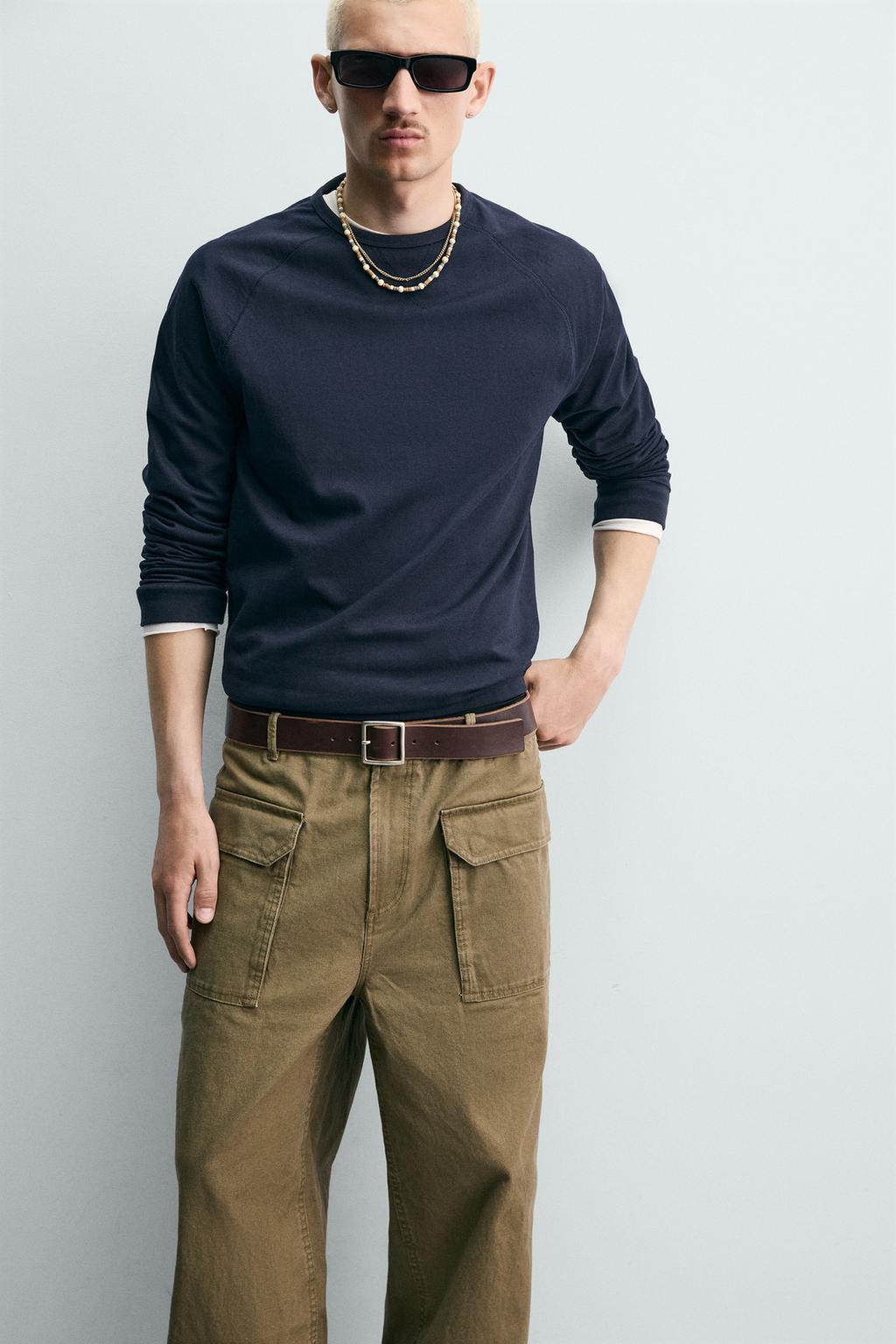 БРЮКИ свободного кроя СО ШЛЕВКОЙ