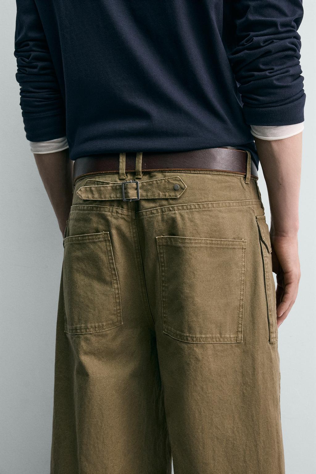 БРЮКИ свободного кроя СО ШЛЕВКОЙ