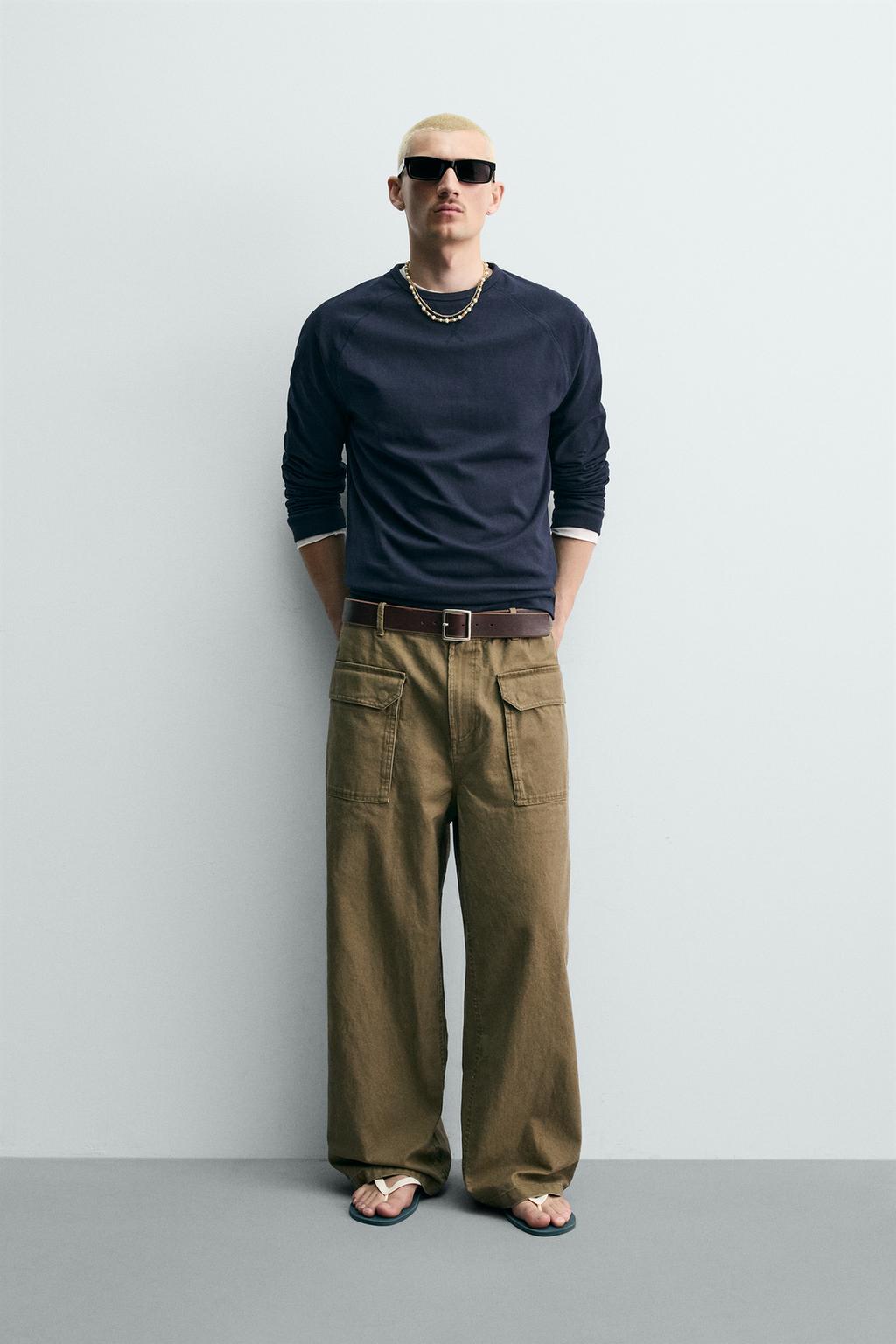 БРЮКИ свободного кроя СО ШЛЕВКОЙ