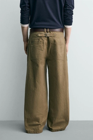 Брюки свободного кроя со шлевкой- Заказать в России