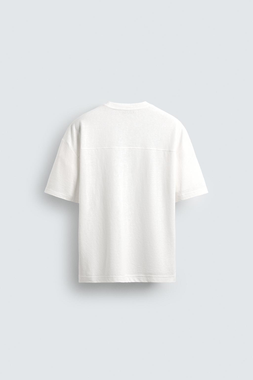 ФУТБОЛКА СВОБОДНОГО КРОЯ С ВЫШИТОЙ НАДПИСЬЮ