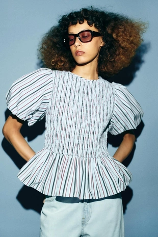 Топ в полоску «соты»- Заказать в России