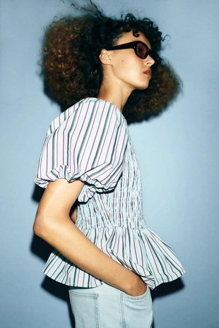 Топ в полоску «соты»- Заказать в России