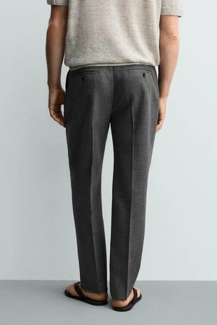 Брюки стандартной посадки из 100% шерсти