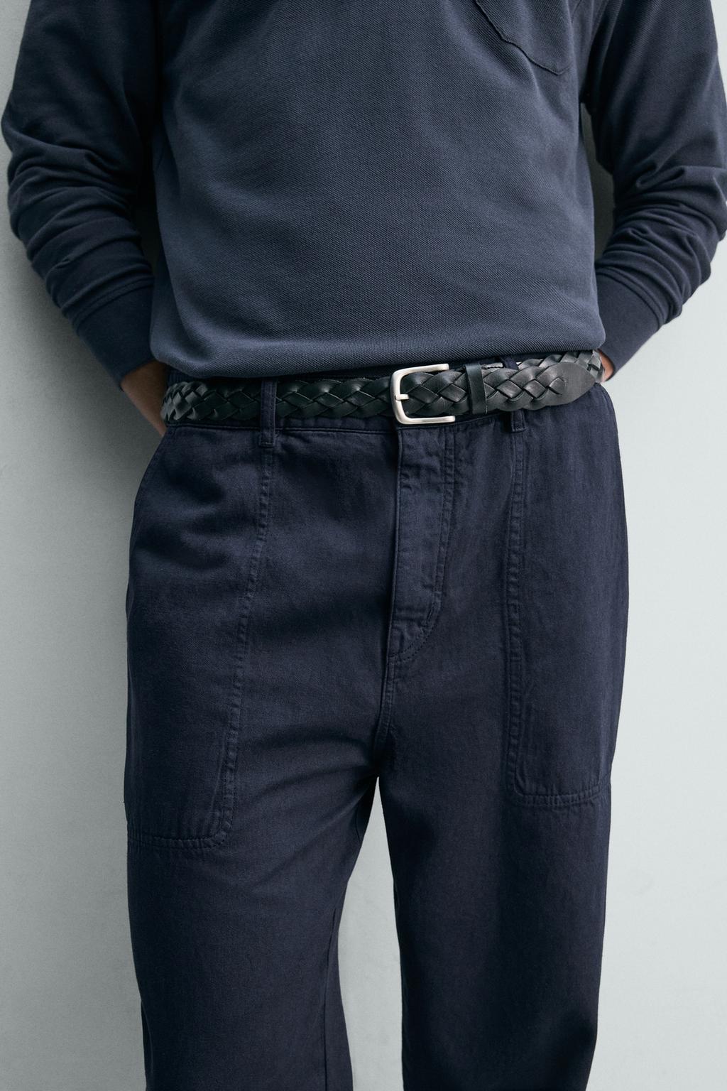 БРЮКИ прямого кроя С ЭФФЕКТОМ ПОТЕРТОСТИ