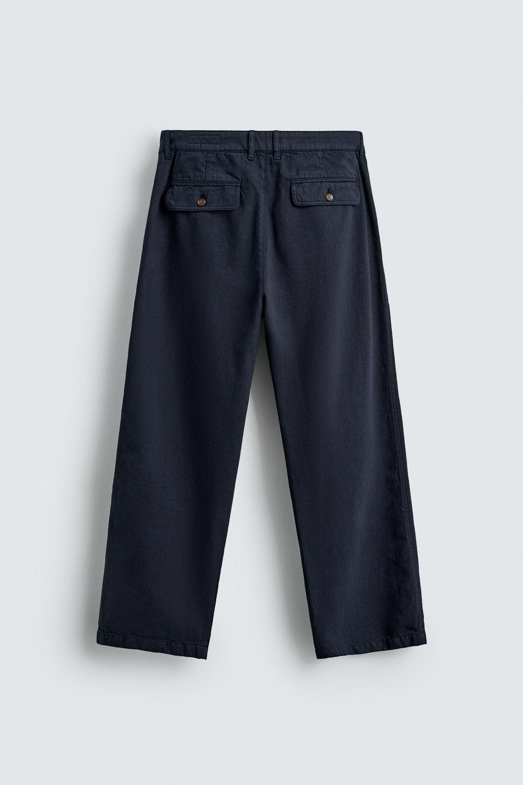 БРЮКИ прямого кроя С ЭФФЕКТОМ ПОТЕРТОСТИ