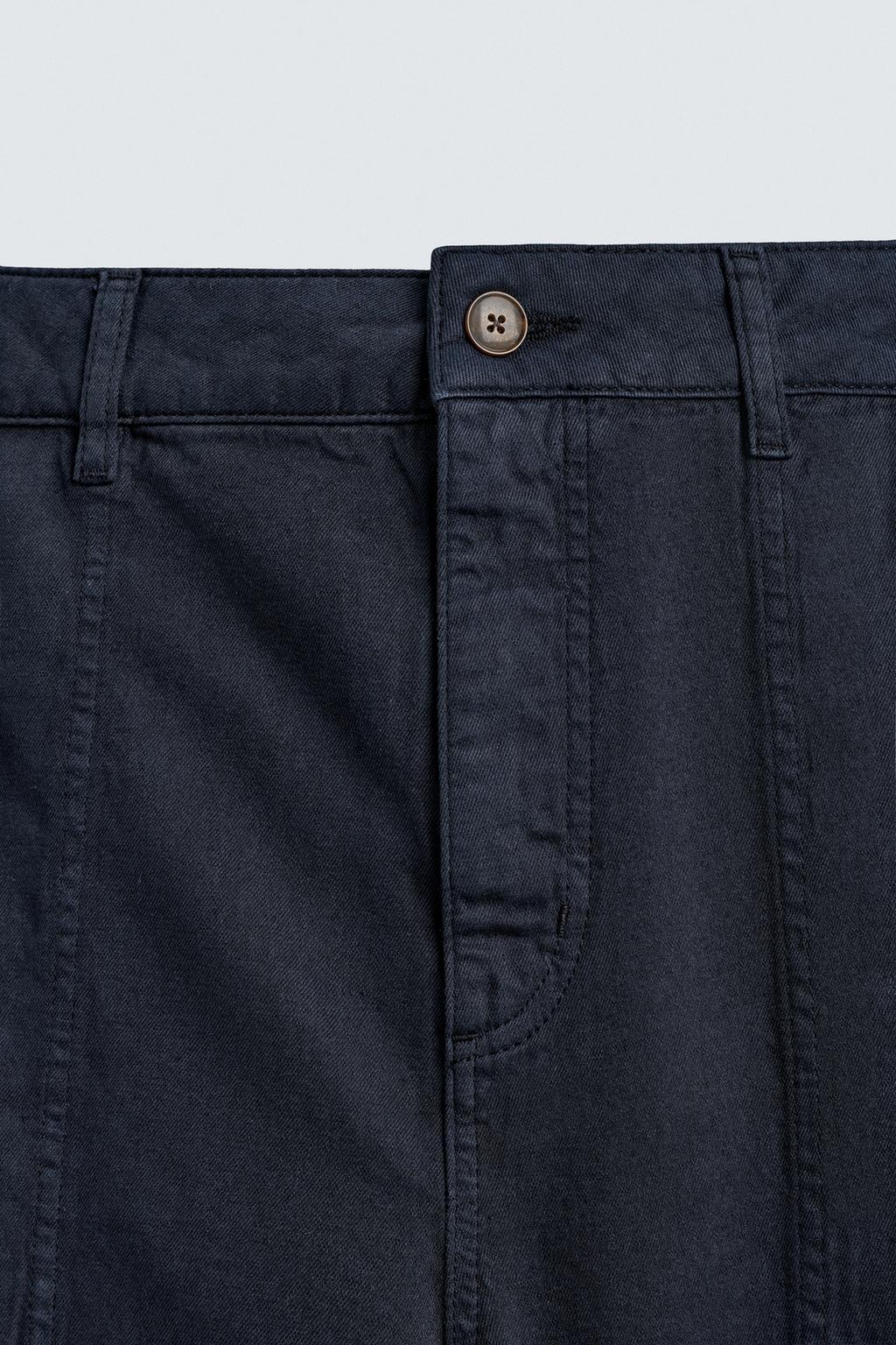 БРЮКИ прямого кроя С ЭФФЕКТОМ ПОТЕРТОСТИ