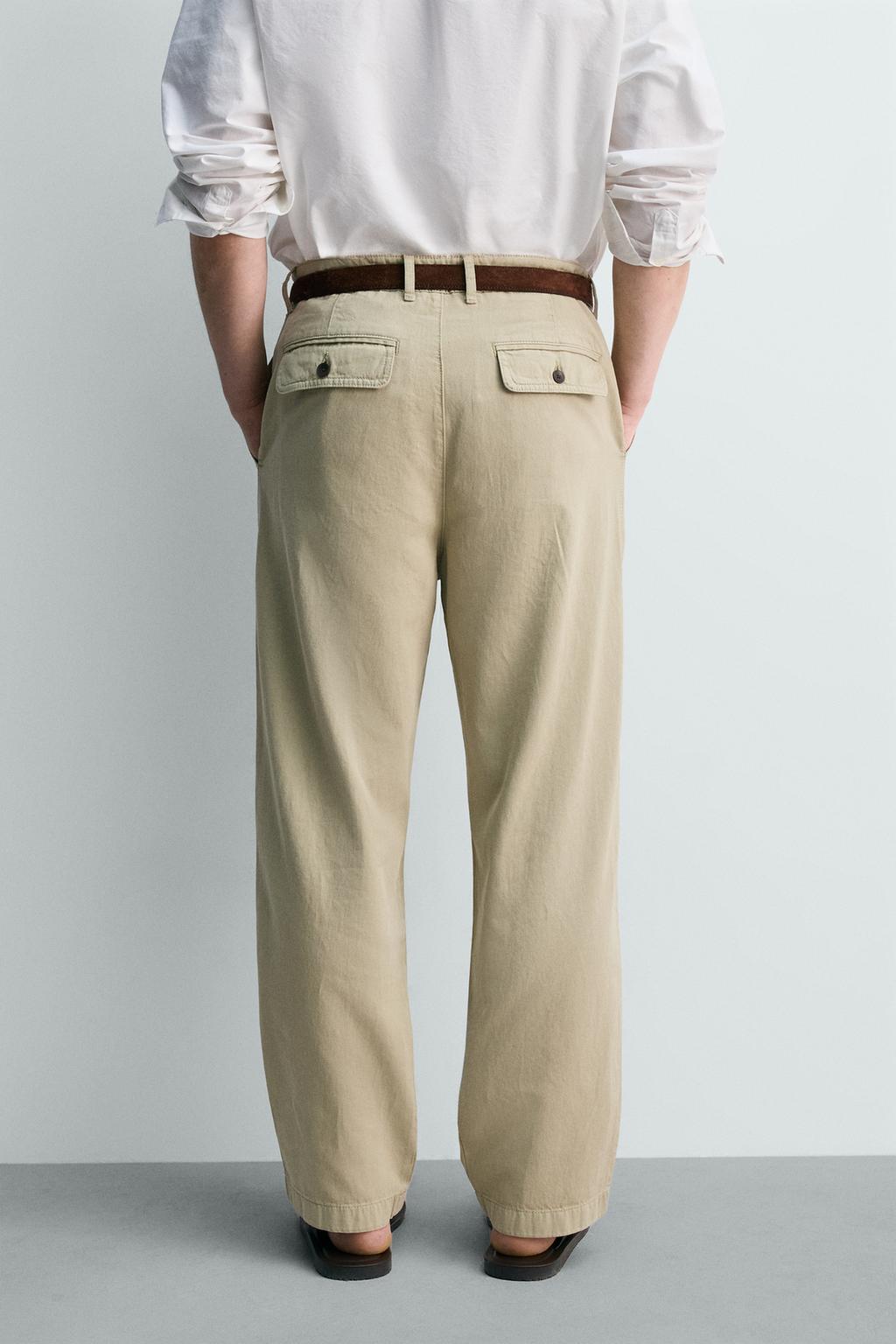 БРЮКИ прямого кроя С ЭФФЕКТОМ ПОТЕРТОСТИ