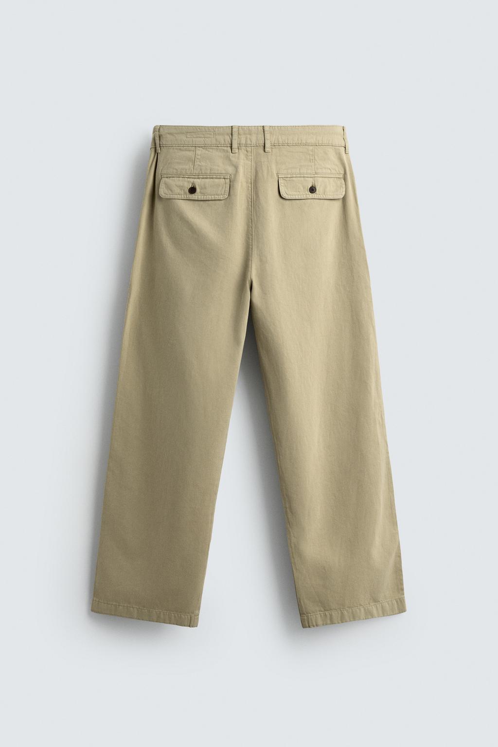 БРЮКИ прямого кроя С ЭФФЕКТОМ ПОТЕРТОСТИ